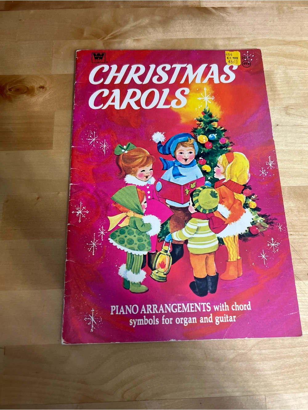 Vintage 1957 Whitman Christmas Carols Book Piano Arrangements w/chord symbols